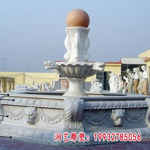 園林球石雕噴泉 南平石材噴泉雕塑價格