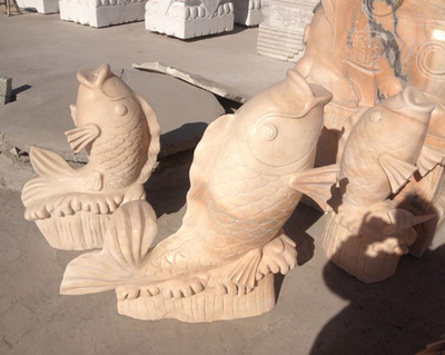 動物雕塑制作石雕魚雕刻加工