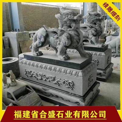 石雕貔貅工藝品貔貅 門口擺放鎮宅辟邪石材貔貅 鎮宅招財瑞獸麒麟