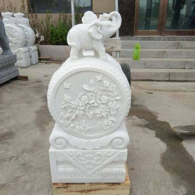 漢白玉門鼓,石雕抱鼓石廠家,大量銷售石雕抱鼓