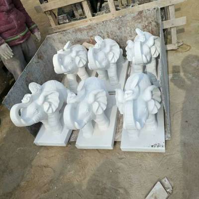 動物雕塑 /大象工藝品擺件 /大象石雕制造