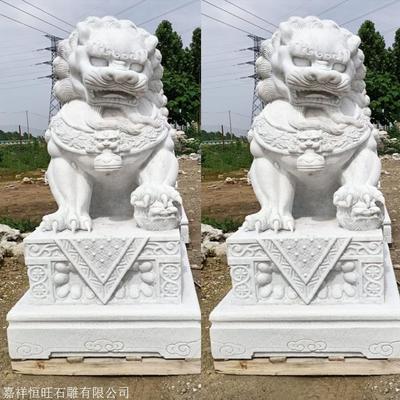惠安石雕獅子廠家 曲陽(yáng)漢白玉獅子石雕價(jià)格 濟(jì)寧青石獅子雕塑圖片